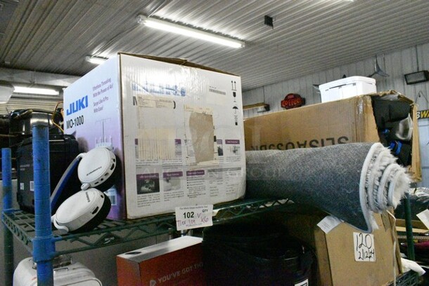 6 Various Items Including SR-C8 Watertight and Dustproof Carry on Case, Steelseries Headphones, Juki MO-1000 Serger with Jet Air Threading Technology, Rug, SereneLife SLISUA35BK Portable Full Size Home Spa Steam Sauna with Remote, Cuisinart Countertop Unit. 6 Times Your Bid!  - Image 1 of 12