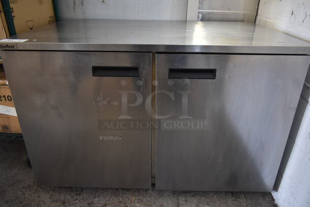 2011 Delfield UC4048-STAR Stainless Steel Commercial 2 Door Undercounter Cooler on Commercial Casters. 115 Volts, 1 Phase. Tested and Working! - Image 3 of 6