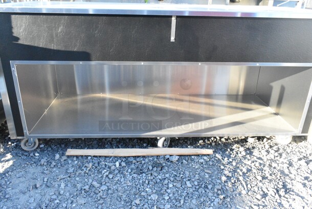 BRAND NEW! Stainless Steel Portable Station w/ Under Shelf on Commercial Casters.  - Image 4 of 5