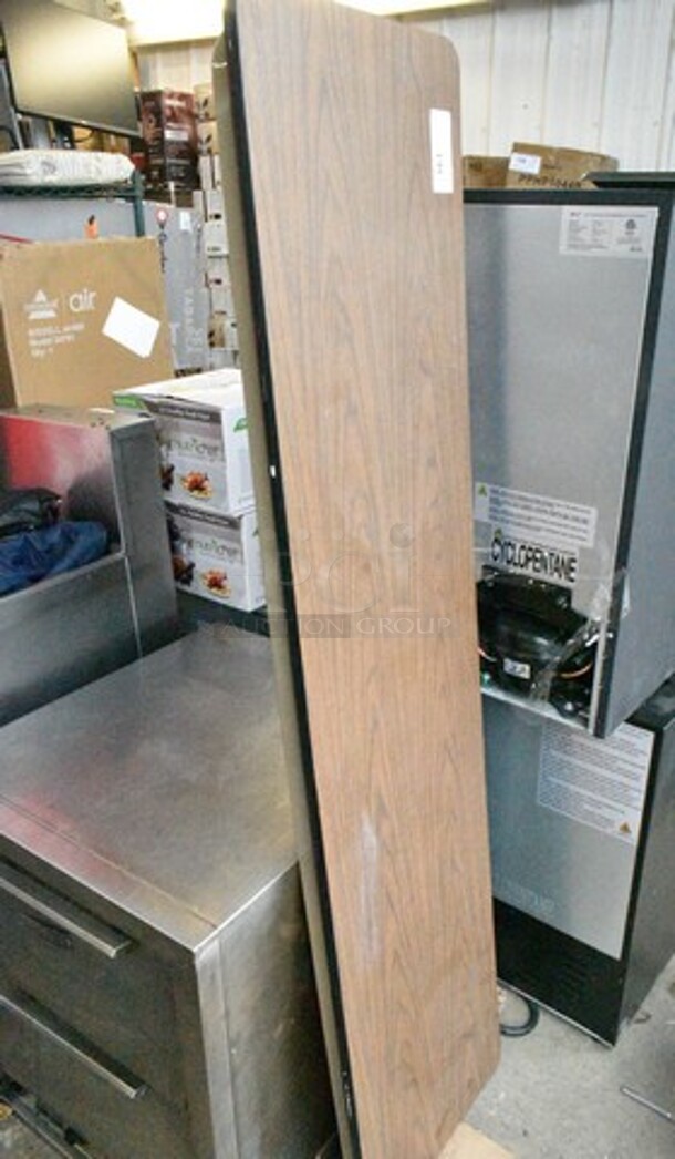 Wood Pattern Folding Table.  - Image 3 of 5