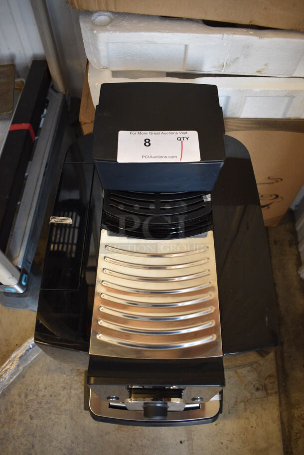 IN ORIGINAL BOX! LIKE NEW! Kalerm Model KLM1601PRO Black Poly Countertop Automatic One Touch Coffee Cappuccino Espresso Machine w/ 2 Lower Drawers and Hopper. 120 Volts, 1 Phase. 12x16x24 - Image 5 of 8