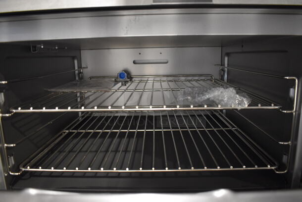 BRAND NEW! CPG S60-GS24-N Stainless Steel Commercial Natural Gas Powered 6 Burner Range w/ Flat Top Griddle, 2 Ovens, Over Shelf and Back Splash. 276,000 BTU. 60x33x60 - Image 5 of 10