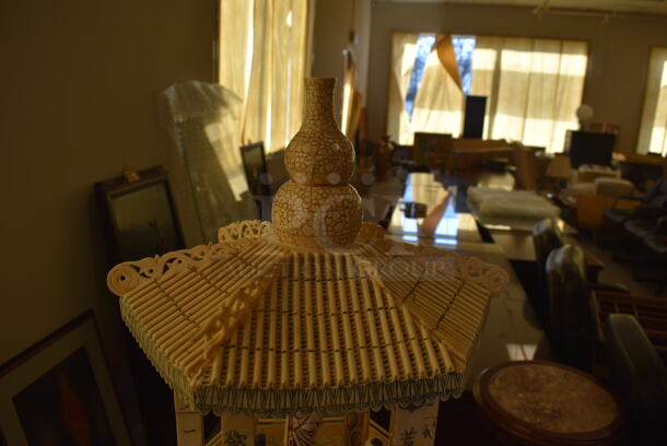 2 VINTAGE Hand Carved Chinese Bone Statues That Weave a Tale of Women Waiting for Their Warriors To Return Home and Warriors Being at War and Reminiscing About the Pleasures of Home. 2 Times Your Bid! - Image 5 of 10