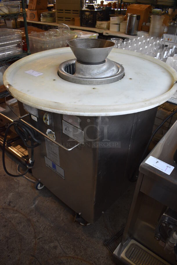 Round O Matic R-900 Stainless Steel Commercial Floor Style Dough Rounder on Commercial Casters. 115 Volts, 1 Phase. 39x39x45. Tested and Working! - Image 6 of 8