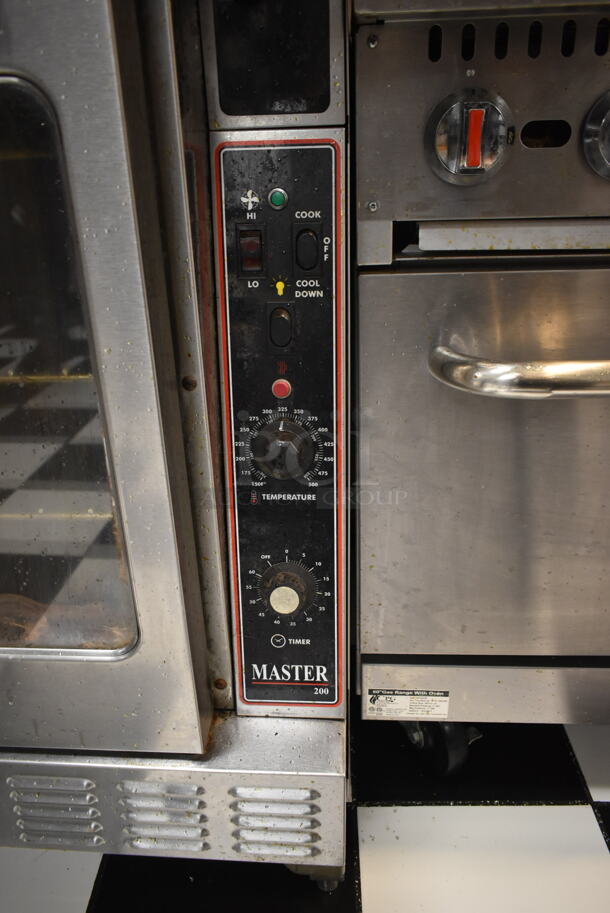 2 Garland Master 200 Stainless Steel Commercial Full Size Convection Ovens w/ View Through Doors, Metal Oven Racks and Thermostatic Controls. 2 Times Your Bid! BUYER MUST REMOVE. Tested and Working! (kitchen) - Image 6 of 9