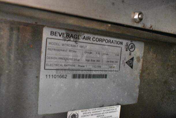 Beverage Air WTRCS36-1-48FLT Stainless Steel Commercial 2 Drawer Chef Base. 115 Volts, 1 Phase. Tested and Powers On But Does Not Get Cold - Image 5 of 5