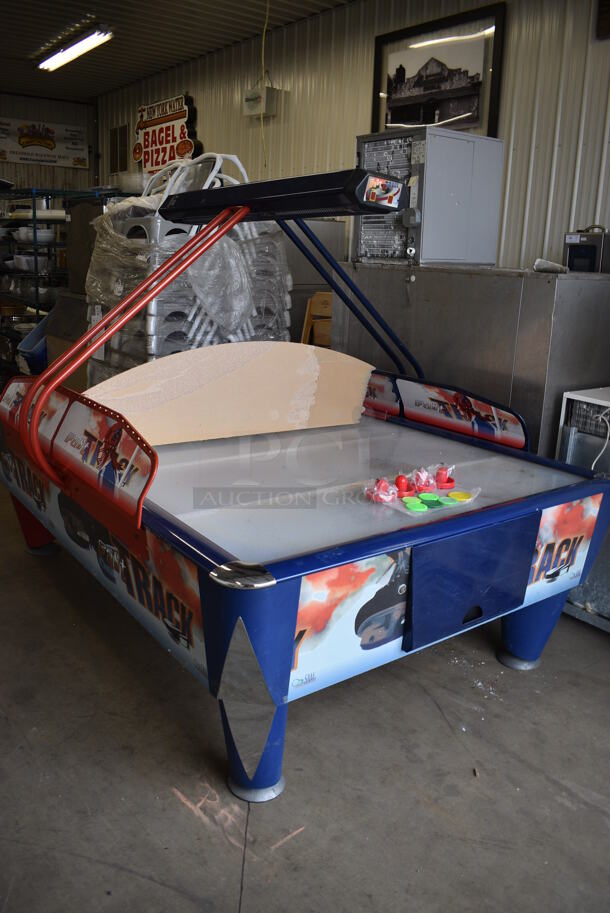 SAM Metal Commercial Floor Style Air Hockey Table w/ Bill and Coin Acceptor, 4 Pucks, 6 Pucks and Keys. 115 Volts, 1 Phase. 100x76x73. Tested and Working! - Image 2 of 11