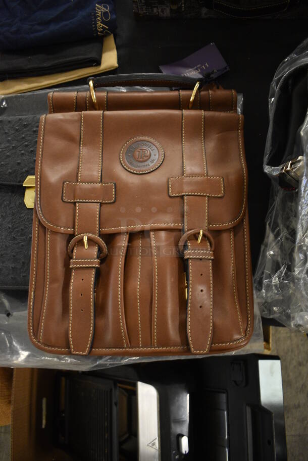 2 Various Bags; JL Powell Brown Leather Map Case and Black Bag. 11x4x15, 15x3x11.5. 2 Times Your Bid! - Image 2 of 6