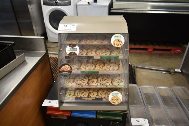 Metal Commercial Countertop Cookie Display Case.