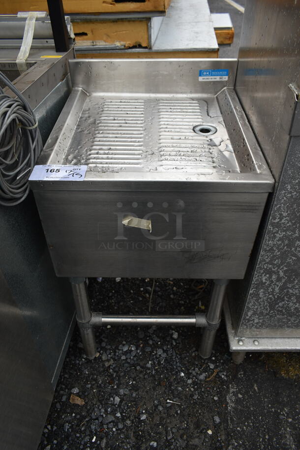 BK Series Stainless Steel Commercial Drain Board w/ Back Splash.  - Image 1 of 4