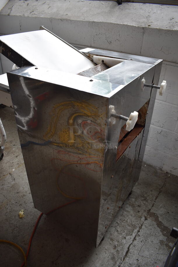 Metal Commercial Floor Style Dough Sheeter on Commercial Casters. 115 Volts, 1 Phase. 24x40x42. Tested and Powers On But Parts Do Not Move - Image 9 of 10