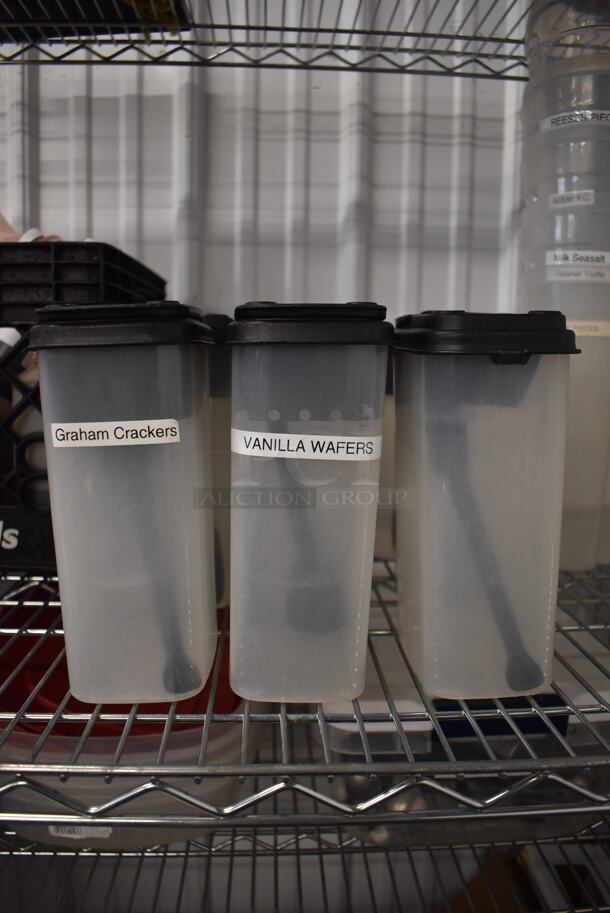 ALL ONE MONEY! Tier Lot of Various Items Including Clear Poly Bins and Syrups - Image 7 of 12