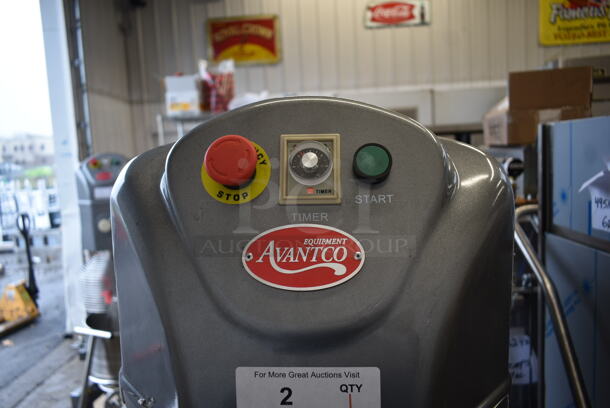 BRAND NEW SCRATCH AND DENT! Avantco 177MX60H Metal Commercial Floor Style 60 Quart Planetary Dough Mixer w/ Stainless Steel Mixing Bowl, Bowl Guard, Bowl Dolly, Dough Hook, Whisk and Paddle Attachments. 240 Volts, 3 Phase. Tested and Working! - Image 5 of 10