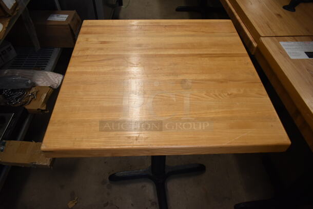 9 Butcher Block Dining Height Table on Black Metal Table Base. 9 Times Your Bid! - Image 6 of 7