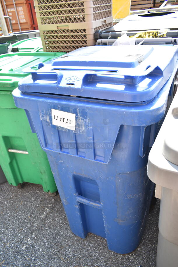 3 Poly Outdoor Trash Cans. 23x33x45, 24x34x36. 3 Times Your Bid! - Image 7 of 12