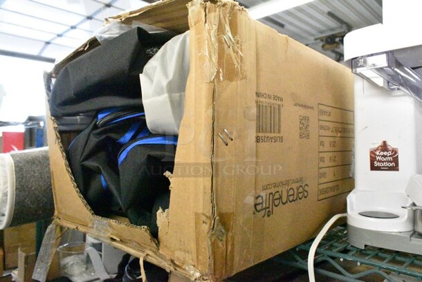 6 Various Items Including SR-C8 Watertight and Dustproof Carry on Case, Steelseries Headphones, Juki MO-1000 Serger with Jet Air Threading Technology, Rug, SereneLife SLISUA35BK Portable Full Size Home Spa Steam Sauna with Remote, Cuisinart Countertop Unit. 6 Times Your Bid!  - Image 11 of 12