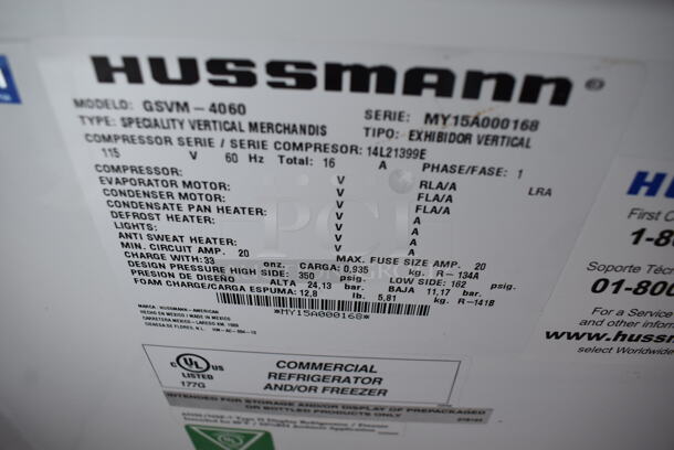 Hussmann GSVM-4060 Metal Commercial Floor Style Open Grab N Go Display Case Merchandiser. 115 Volts, 1 Phase. 40x31x61. Tested and Working! - Image 3 of 7