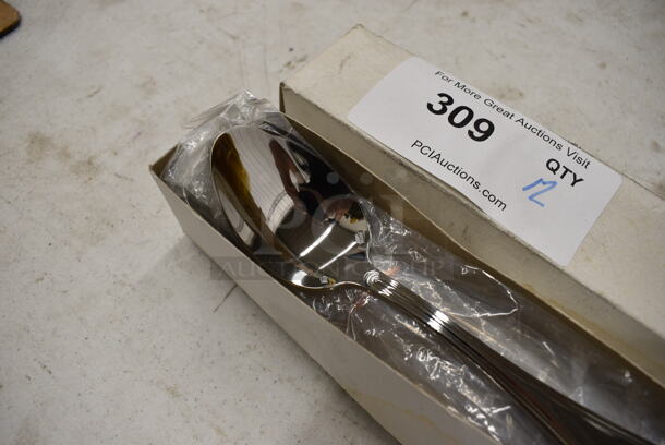 12 BRAND NEW IN BOX! Stainless Steel Spoons. 8". 12 Times Your Bid! - Image 3 of 3