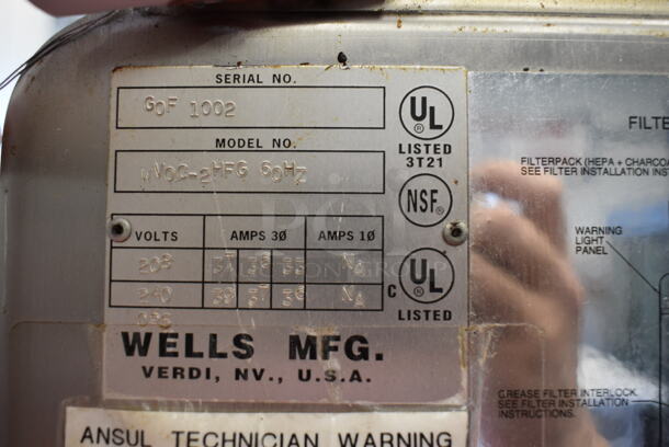 Wells WVOC-2HFG Ventless Hood Combination Griddle and 2 Burner French Top w/ Convection Oven. 208-240V 3 Phase - Image 12 of 12