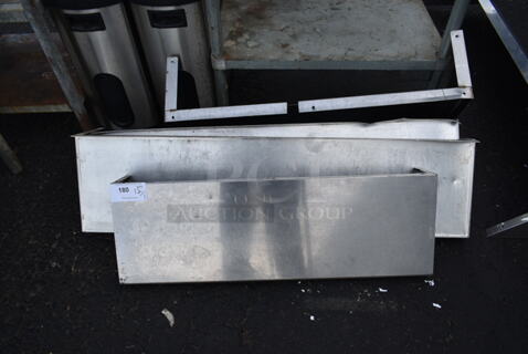 4 Stainless Steel Commercial Wall Mount Shelf. 4 Times Your Bid!