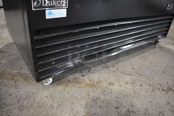 Dukers DSM-41R Metal Commercial 2 Door Reach In Cooler Merchandiser w/ Poly Coated Racks on Commercial Casters. 115 Volts, 1 Phase. Tested and Working! - Image 7 of 10