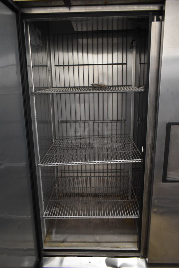 2017 True T-49F-HC Stainless Steel Commercial 2 Door Reach In Freezer w/ Poly Coated Racks on Commercial Casters. 115 Volts, 1 Phase. Tested and Powers On But Does Not Get Cold - Image 5 of 8