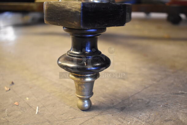 CUSTOM MADE Wooden Reproduction of Napoleon III Writing Desk w/ Inlaid Mother of Pearl. - Image 10 of 11