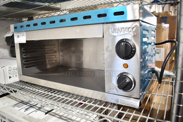 BRAND NEW SCRATCH AND DENT! 2023 Avantco 177CHSME24IA Stainless Steel Commercial Countertop Electric Powered Cheese Melter. 120 Volts, 1 Phase.  - Image 4 of 6
