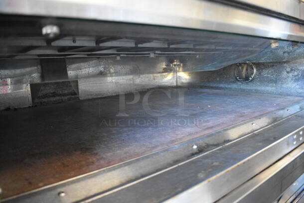 Pavailler Stainless Steel Commercial Electric Powered 3 Deck Digital Steam Artisan Brick Oven Pizza Oven on Metal Legs. Appears To Be Model Rubis 4B. 208-220 Volts, 3 Phase. 67x56x74 - Image 7 of 11