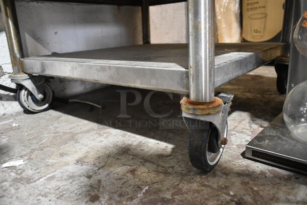 Stainless Steel Commercial Equipment Stand w/ Under Shelf on Commercial Casters.  - Image 3 of 4