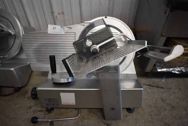 Bizerba Model SE 12 Stainless Steel Commercial Countertop Meat Slicer. 120 Volts, 1 Phase. 25x24x23. Tested and Working!