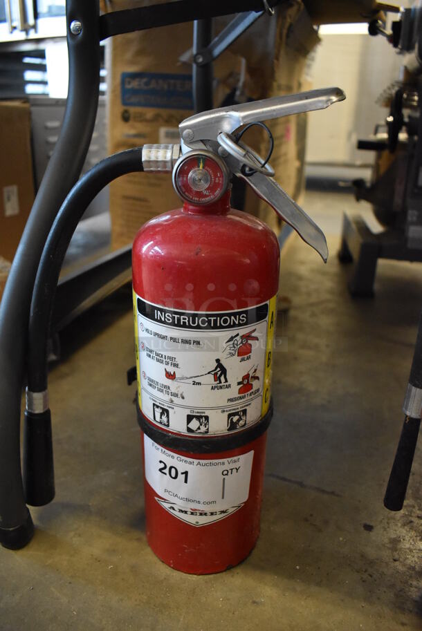 Amerex Fire Extinguisher. Buyer Must Pick Up - We Will Not Ship This Item.  8x4.5x15