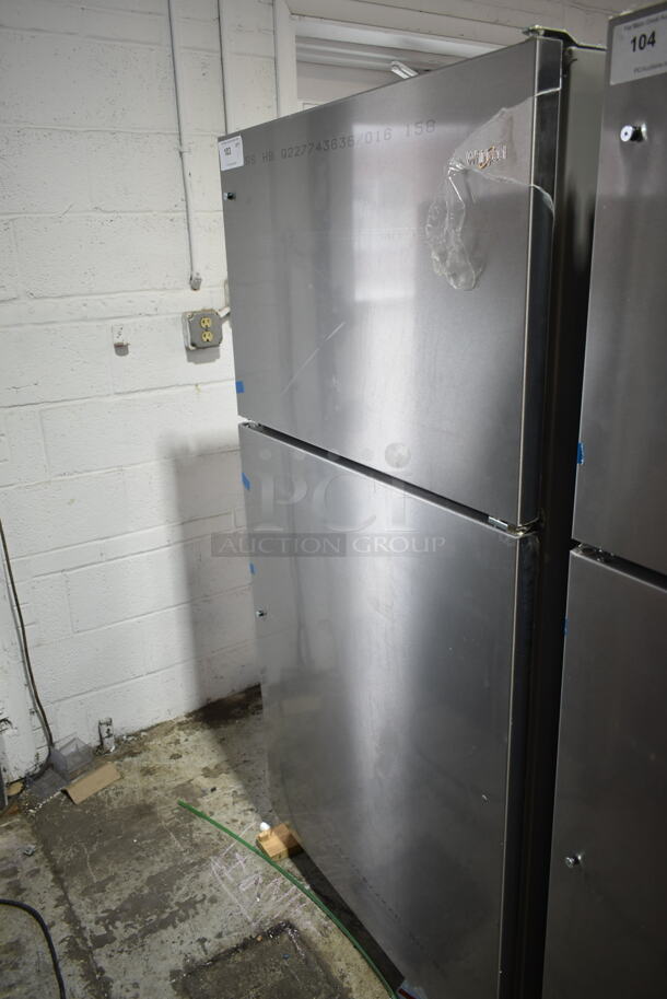 BRAND NEW SCRATCH AND DENT! 2023 Whirlpool WRT311FZDM02 Stainless Steel Cooler Freezer Combo. 115 Volts, 1 Phase. Tested and Powers On But Does Not Get Cold - Image 3 of 8