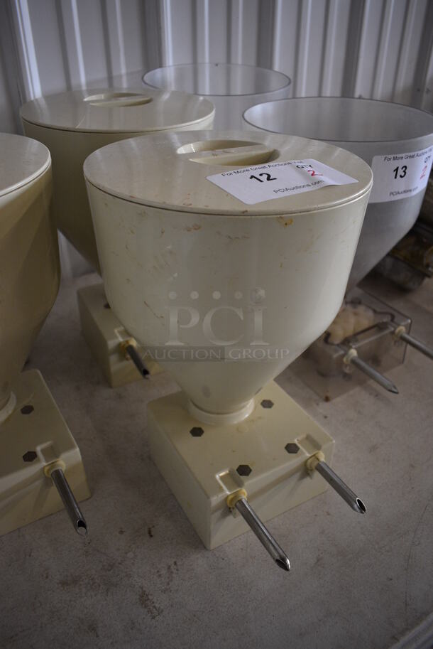 2 Poly Commercial Hoppers For Donut Pastry Filling Machine. Goes GREAT w/ Lot # 9! 9x11x13.5. 2 Times Your Bid!  - Image 2 of 5
