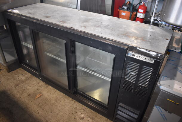 Beverage Air BB72GSY-1-B Metal Commercial 3 Door Back Bar Cooler Merchandiser. 115 Volts, 1 Phase. 72x24x35. Tested and Powers On But Does Not Get Cold - Image 2 of 7