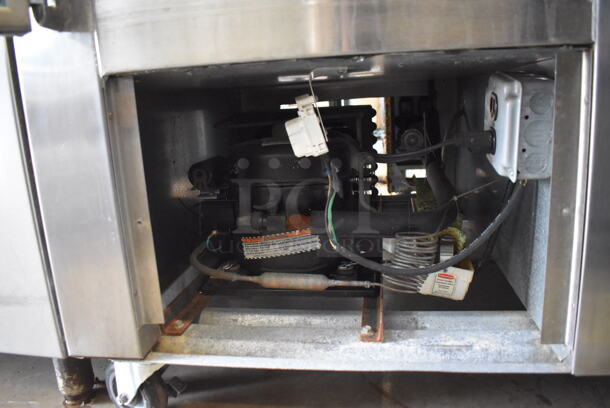 Leader LB48 Stainless Steel Commercial 2 Door Undercounter Cooler on Commercial Casters. 115 Volts, 1 Phase. Tested And Powers On But Does Not Get Cold - Image 6 of 8