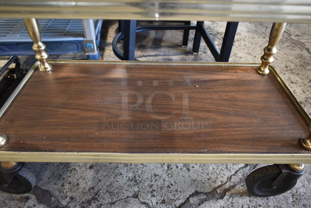 Wood Pattern 3 Tier Cart on Commercial Casters. - Image 7 of 7