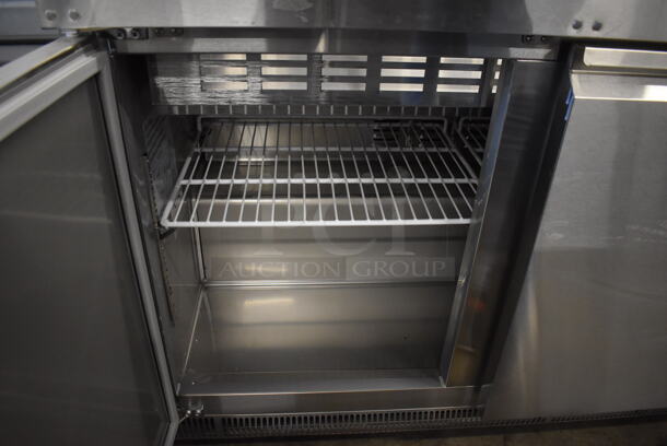 LIKE NEW! Avantco 178SSCFT72HC Stainless Steel Commercial Refrigerated Salad Bar / Cold Food Prep Table on Commercial Casters. 115 Volts, 1 Phase. Unit Was Only Used Two Times! 70.5x29.5x35. Tested and Working! - Image 6 of 8