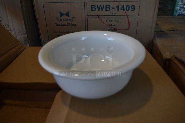 37 BRAND NEW IN BOX! Tuxton BWB-1409 White Ceramic Bowls. 5.75x5.75x2.5. 37 Times Your Bid!