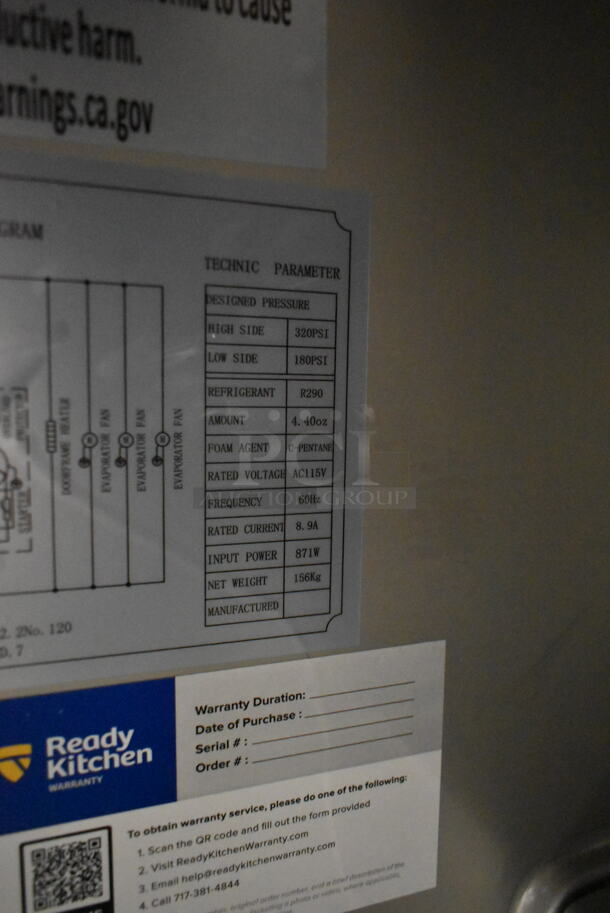 BRAND NEW SCRATCH AND DENT! 2023 Avantco 178SSPT71HC Stainless Steel Commercial Sandwich Salad Prep Table Bain Marie Mega Top. 115 Volts, 1 Phase. Tested and Working! - Image 8 of 11