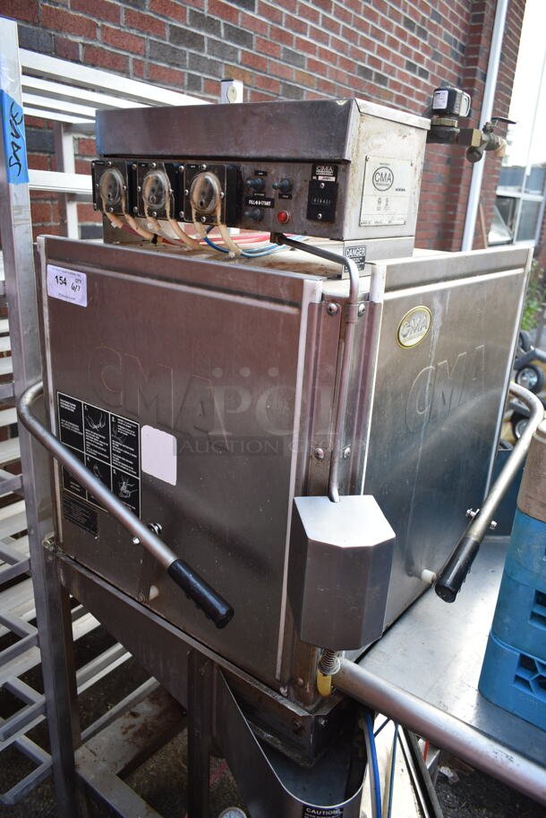CMA EC-2 Stainless Steel Commercial Corner Pass Through Dishwasher w/ Right Side Clean Side Dish Washer Table. 115 Volts, 1 Phase.  - Image 7 of 9