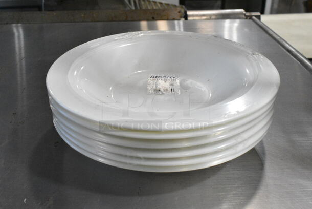 Box of 6 BRAND NEW! Arcoroc White Ceramic Plates - Image 2 of 5