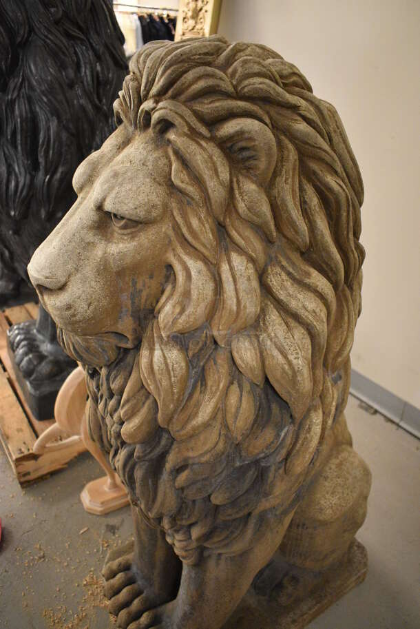 FANTASTIC Stone Barbary Lion Statue - Image 4 of 9