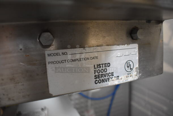 ALL ONE MONEY! Lot of RSR16 16' Food Service Conveyor Belt w/ Electrical Raceway on Commercial Casters and Extra Curve Piece. Goes GREAT w/ Lot #1! 120/208 Volts, 3 Phase. 192x23x38, 12x55x3 - Image 11 of 11