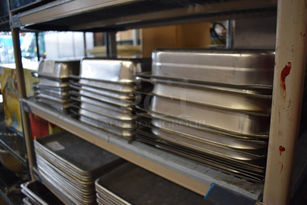ALL ONE MONEY! Tier Lot of 36 Various Stainless Steel Drop In Bins. Includes 1/1x2.5  - Image 4 of 8