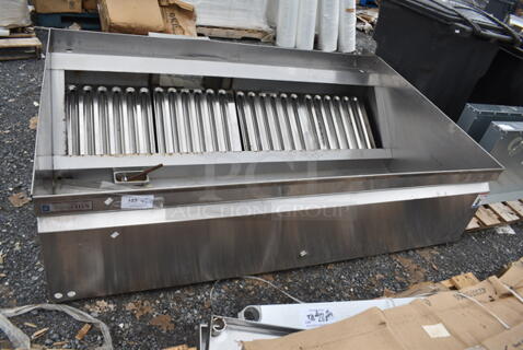 7' Stainless Steel Commercial Grease Hood w/ Filters. 