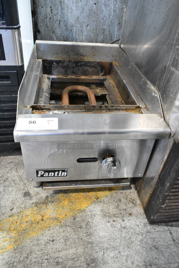 Pantin LT-ECB-16S Stainless Steel Commercial Countertop Natural Gas Powered Griddle Frame. 30,000 BTU.  - Image 1 of 5