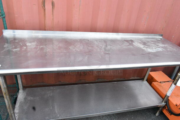 Stainless Steel Table w/ Metal Under Shelf.  - Image 2 of 3