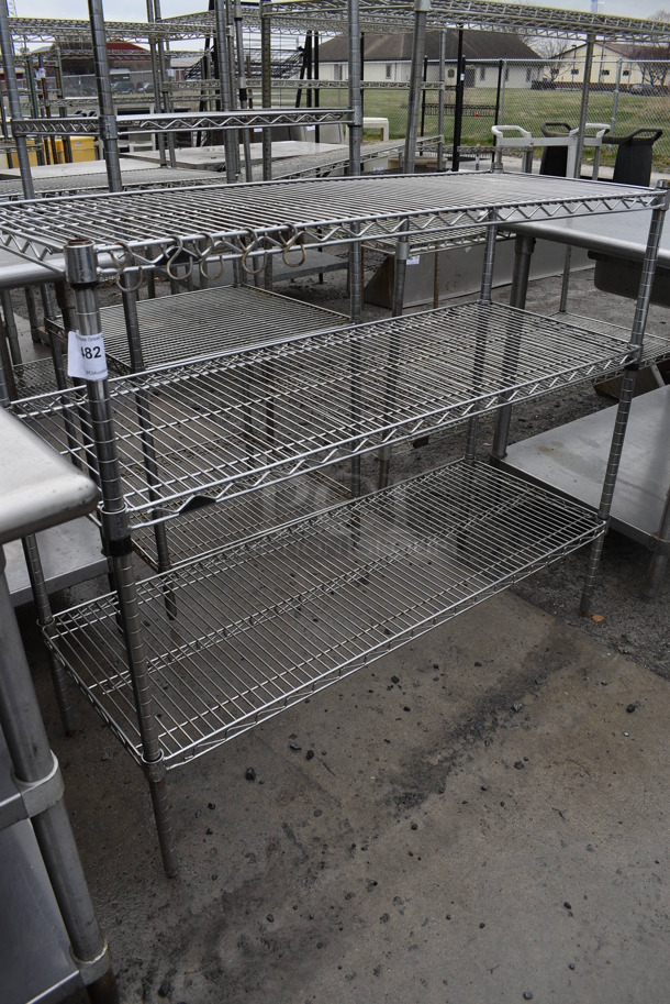 Metro Chrome Finish 3 Tier Shelving Unit. BUYER MUST DISMANTLE. PCI CANNOT DISMANTLE FOR SHIPPING. PLEASE CONSIDER FREIGHT CHARGES. 48x18x41