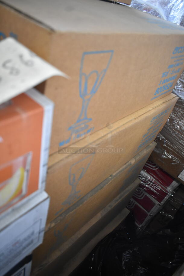 PALLET LOT of 42 BRAND NEW IN BOX! Arcoroc 8009524 Wine Glasses, Prime Source Paper Straws, Brown Paper Bags, NetChoice 420282 Straws, 510199 Straws, Sip N Joy 7" Straws, Cellocore Straws, Bormior Rocco 4912Q016 Rocks Glasses. 42 Times Your Bid! - Image 10 of 11